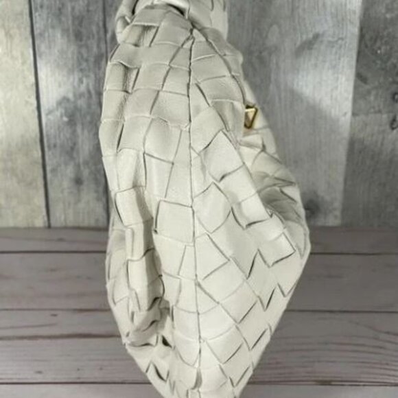 Bottega Veneta Mini Jodie Leather Hobo Bag - White $2500 - Picture 3 of 12